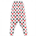 Playing Card Suits Pattern Print Hammer Pants