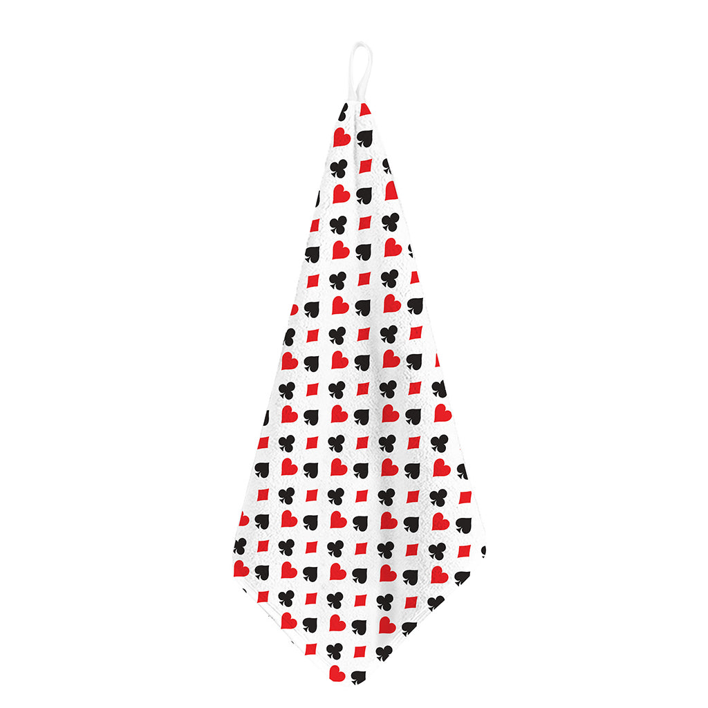 Playing Card Suits Pattern Print Hand Towel