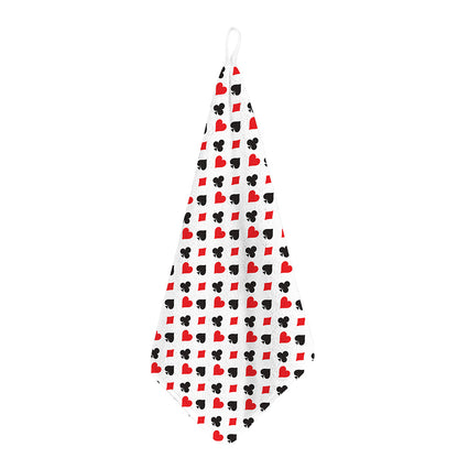 Playing Card Suits Pattern Print Hand Towel