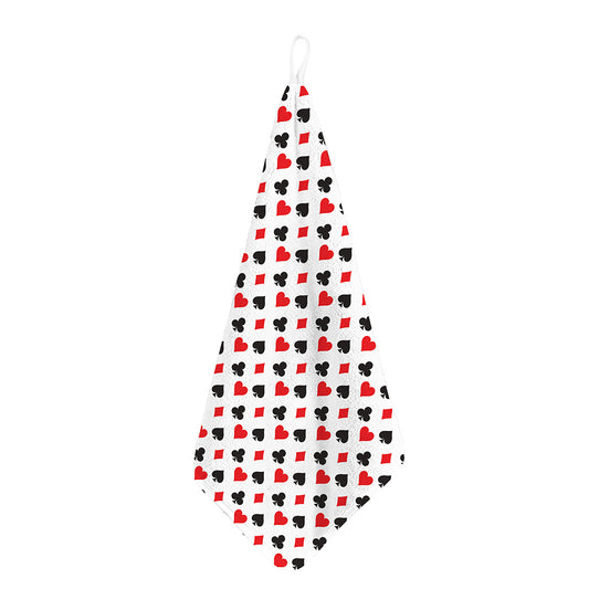 Playing Card Suits Pattern Print Hand Towel