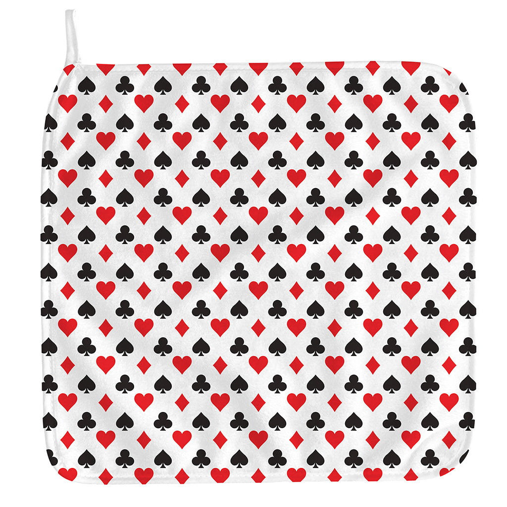 Playing Card Suits Pattern Print Hand Towel