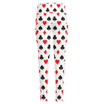 Playing Card Suits Pattern Print High-Waisted Pocket Leggings