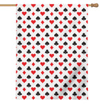 Playing Card Suits Pattern Print House Flag