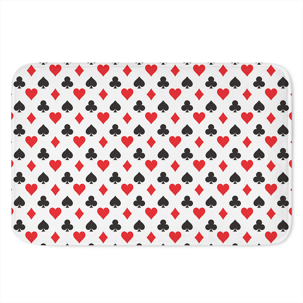 Playing Card Suits Pattern Print Indoor Door Mat