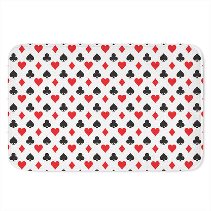 Playing Card Suits Pattern Print Indoor Door Mat