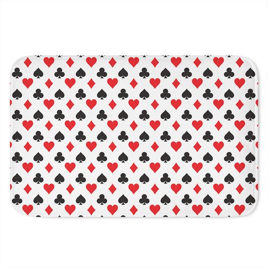 Playing Card Suits Pattern Print Indoor Door Mat