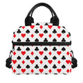 Playing Card Suits Pattern Print Insulated Lunch Bag