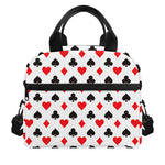 Playing Card Suits Pattern Print Insulated Lunch Bag