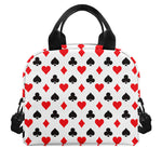 Playing Card Suits Pattern Print Insulated Lunch Bag
