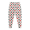 Playing Card Suits Pattern Print Jogger Pants