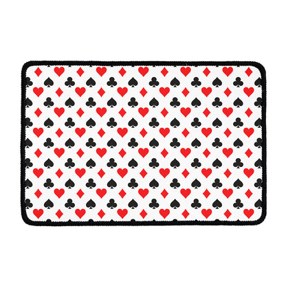 Playing Card Suits Pattern Print Kitchen Mat
