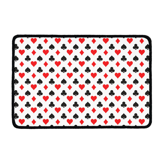 Playing Card Suits Pattern Print Kitchen Mat
