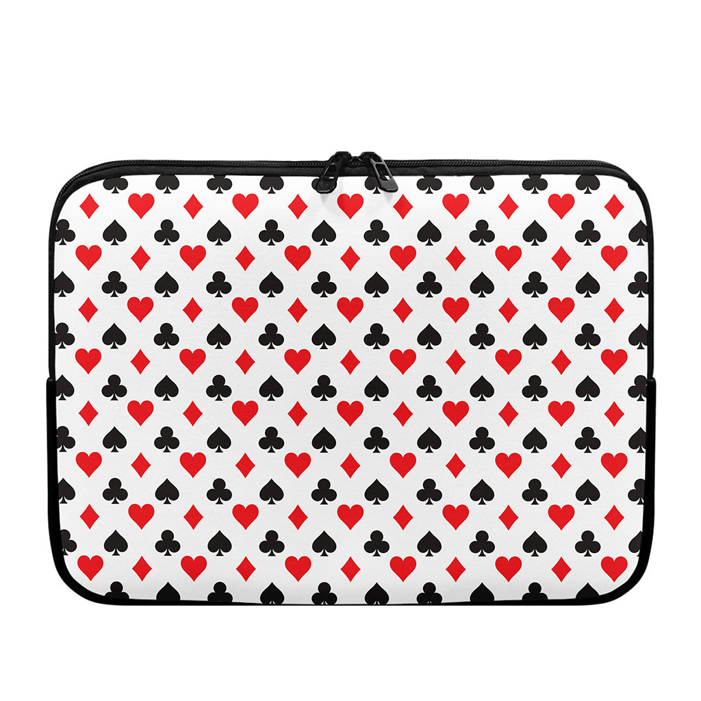 Playing Card Suits Pattern Print Laptop Sleeve