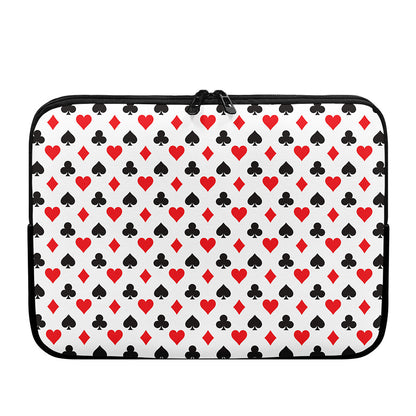 Playing Card Suits Pattern Print Laptop Sleeve