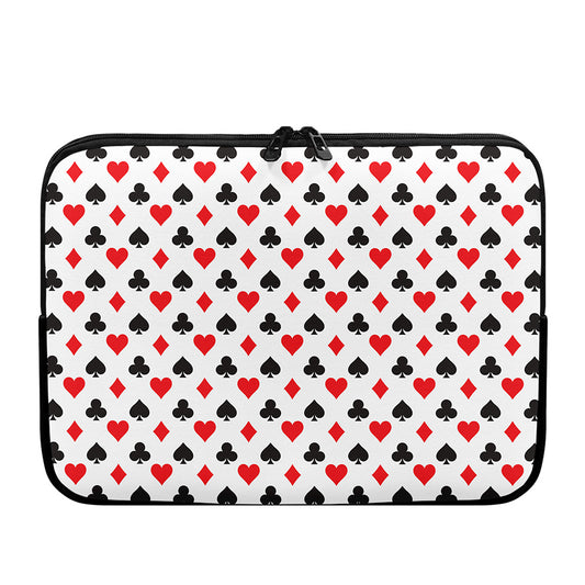 Playing Card Suits Pattern Print Laptop Sleeve