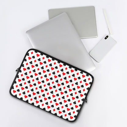 Playing Card Suits Pattern Print Laptop Sleeve
