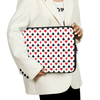 Playing Card Suits Pattern Print Laptop Sleeve