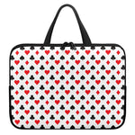 Playing Card Suits Pattern Print Laptop Sleeve With Handle