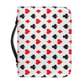 Playing Card Suits Pattern Print Leather Bible Cover