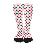 Playing Card Suits Pattern Print Long Socks