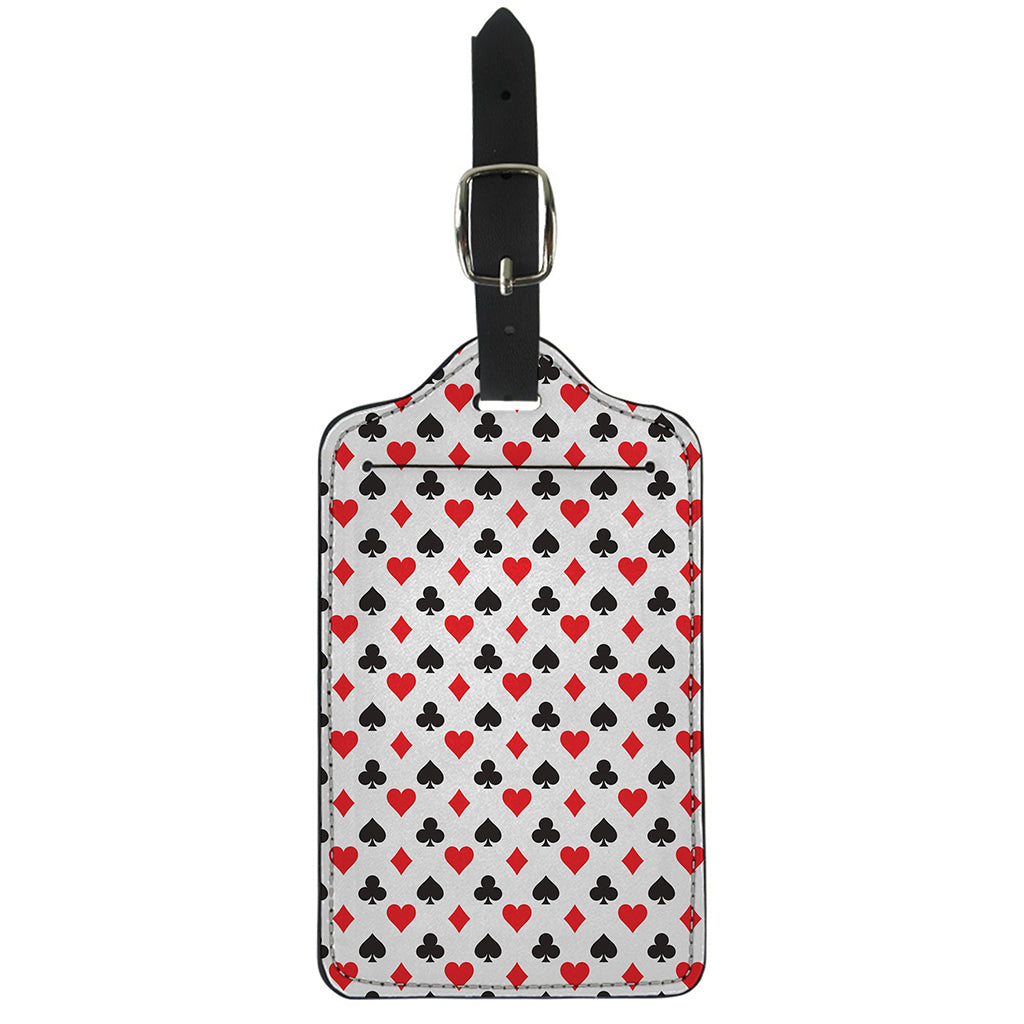Playing Card Suits Pattern Print Luggage Tag