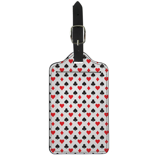 Playing Card Suits Pattern Print Luggage Tag