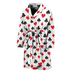 Playing Card Suits Pattern Print Men's Bathrobe