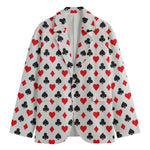 Playing Card Suits Pattern Print Men's Blazer