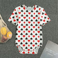 Playing Card Suits Pattern Print Men's Bodysuit