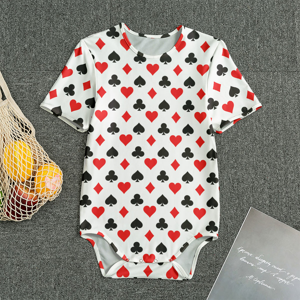 Playing Card Suits Pattern Print Men's Bodysuit
