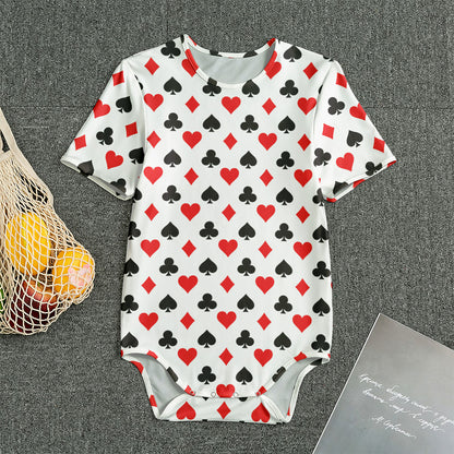 Playing Card Suits Pattern Print Men's Bodysuit
