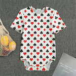 Playing Card Suits Pattern Print Men's Bodysuit