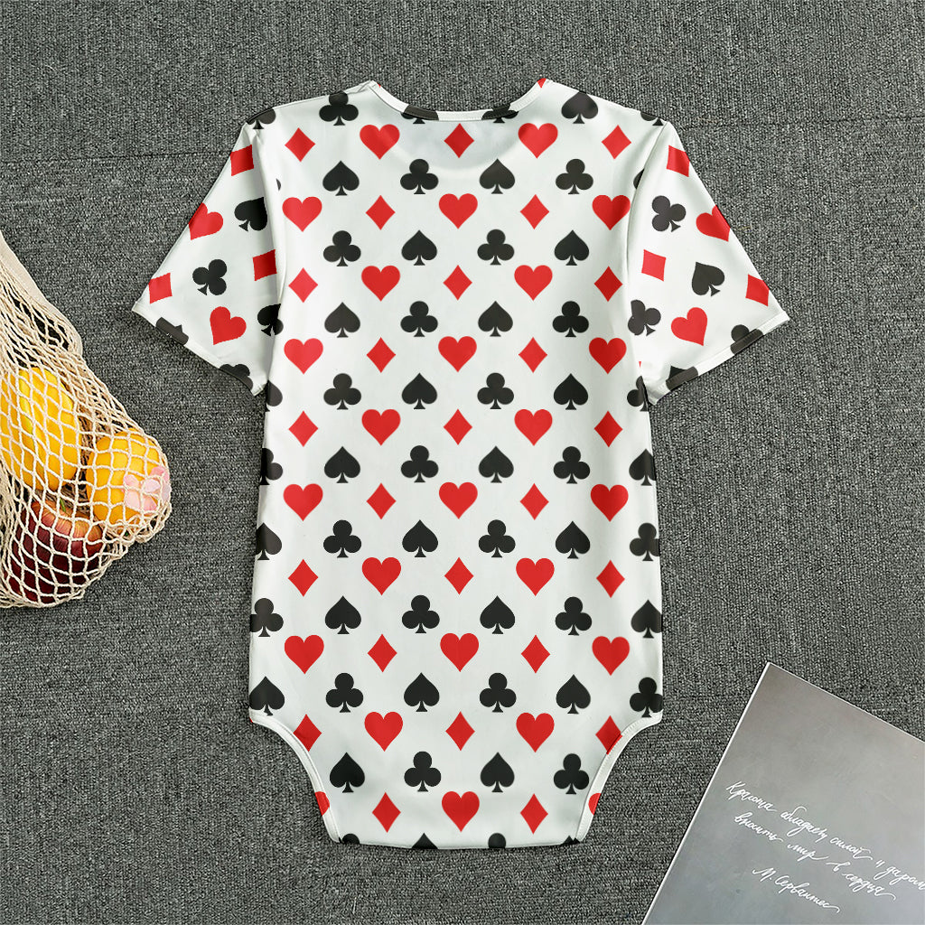 Playing Card Suits Pattern Print Men's Bodysuit
