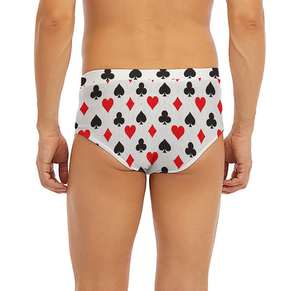 Playing Card Suits Pattern Print Men's Briefs
