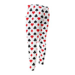 Playing Card Suits Pattern Print Men's Compression Pants