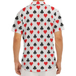 Playing Card Suits Pattern Print Men's Deep V-Neck Shirt