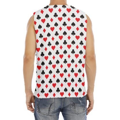 Playing Card Suits Pattern Print Men's Fitness Tank Top