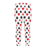 Playing Card Suits Pattern Print Men's leggings