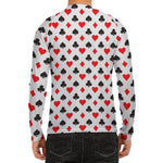 Playing Card Suits Pattern Print Men's Long Sleeve Rash Guard