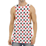 Playing Card Suits Pattern Print Men's Muscle Tank Top