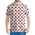 Playing Card Suits Pattern Print Men's Polo Shirt