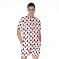 Playing Card Suits Pattern Print Men's Romper