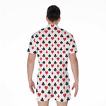 Playing Card Suits Pattern Print Men's Rompers