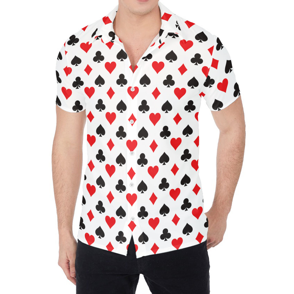 Playing Card Suits Pattern Print Men's Shirt