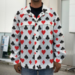 Playing Card Suits Pattern Print Men's Shirt Jacket