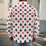 Playing Card Suits Pattern Print Men's Shirt Jacket