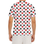 Playing Card Suits Pattern Print Men's Short Sleeve Rash Guard