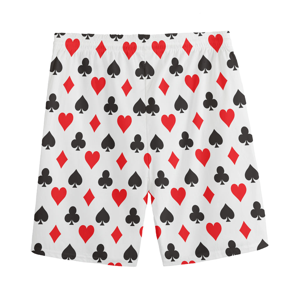 Playing Card Suits Pattern Print Men's Sports Shorts