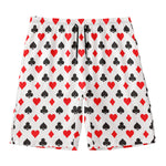 Playing Card Suits Pattern Print Men's Swim Trunks