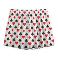 Playing Card Suits Pattern Print Mesh Shorts